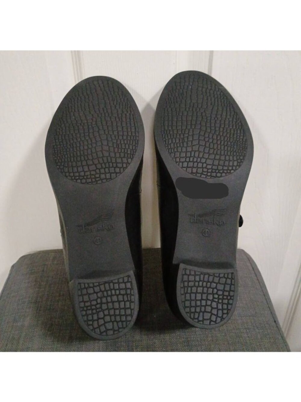 Dansko Black Mary Jane Leather Block Heel Shoes Size 10/41 Elegant - Picture 10 of 10